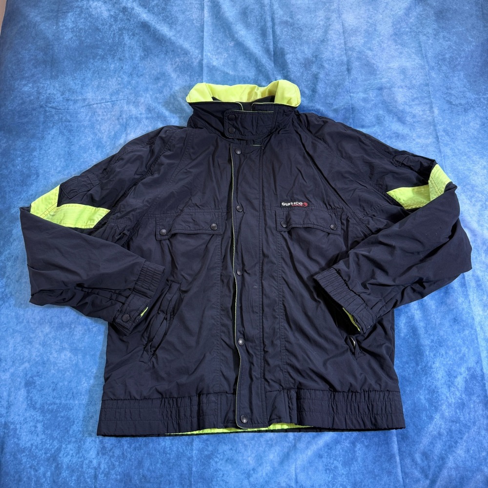 Vintage Sun Ice Gore-Tex Ski Jacket Neon Black Waterproof Men's L Canada